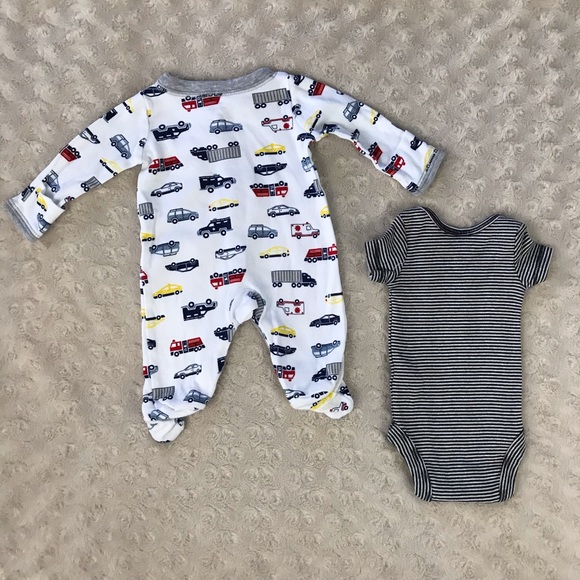 Carter’s Preemie Baby Boy Bundle Car Sleeper Black - Picture 3 of 7